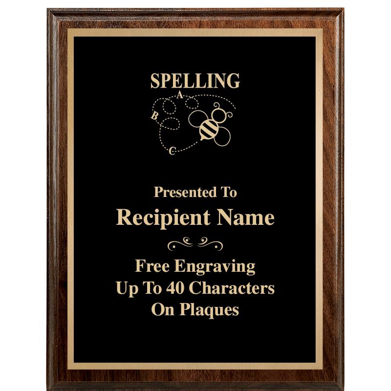 7"X9" WALNUT WOOD PLAQUE