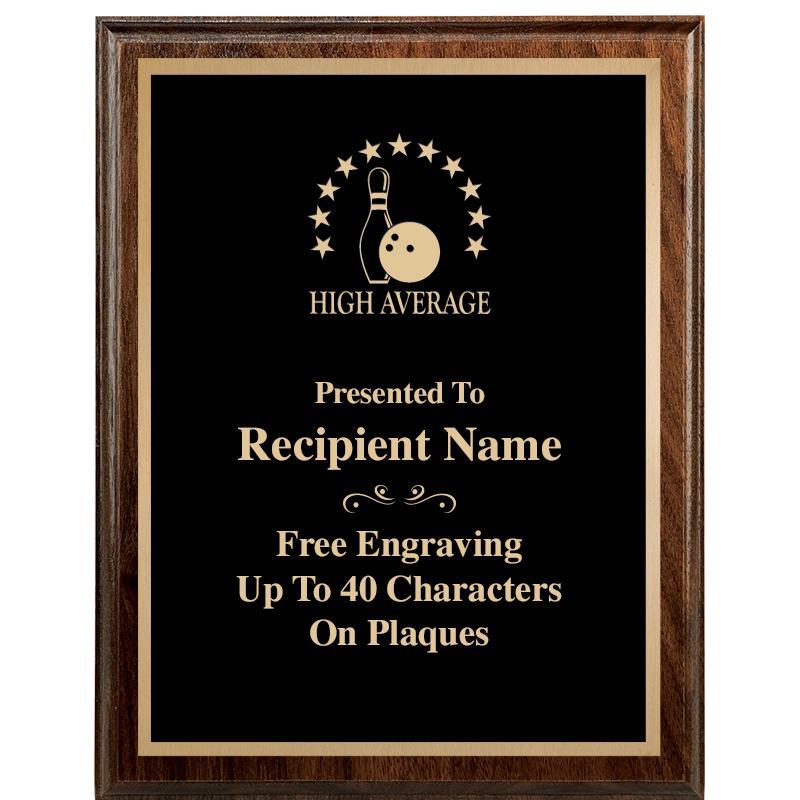 7"X9" WALNUT WOOD PLAQUE