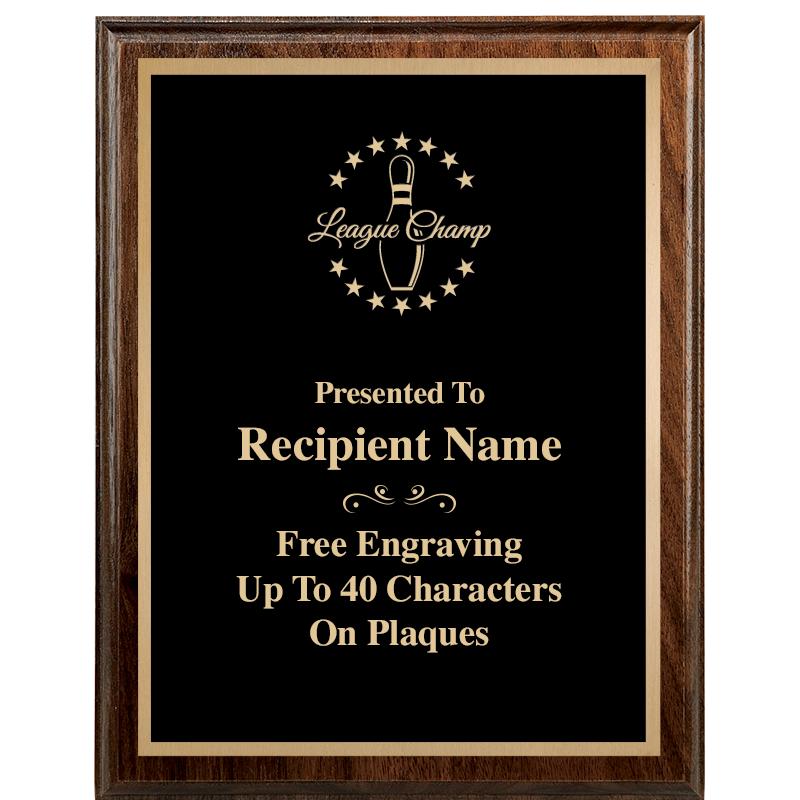 7"X9" WALNUT WOOD PLAQUE