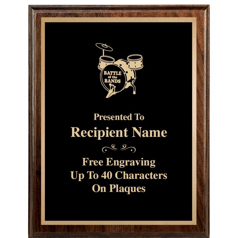 7"X9" WALNUT WOOD PLAQUE