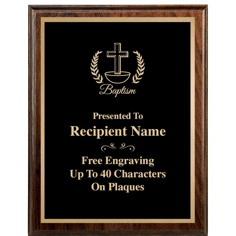 7"X9" WALNUT WOOD PLAQUE