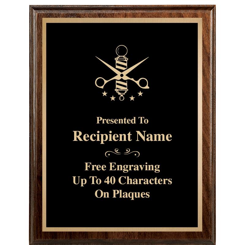 7"X9" WALNUT WOOD PLAQUE