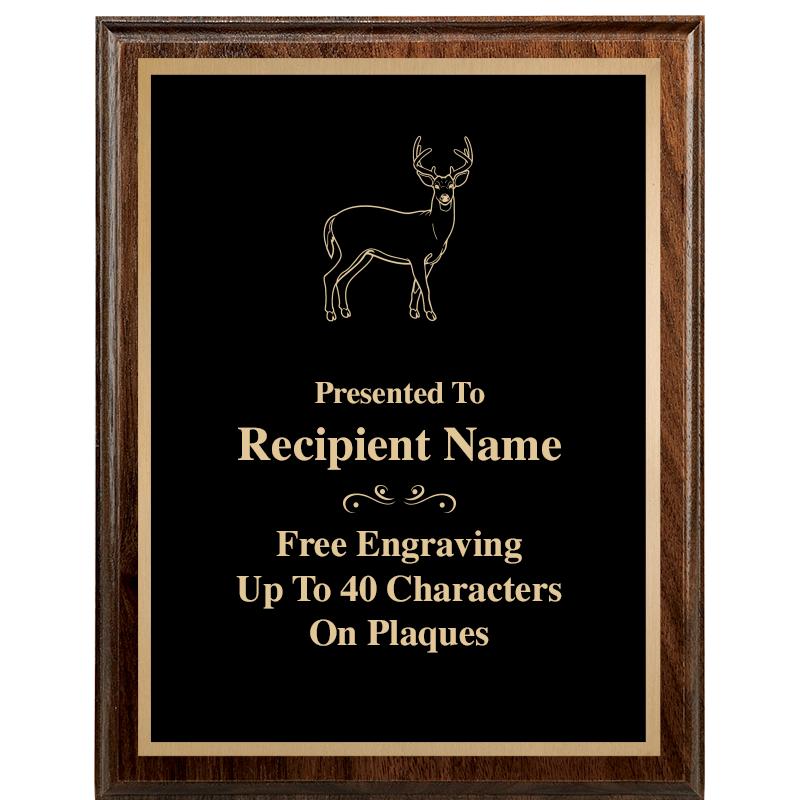 7"X9" WALNUT WOOD PLAQUE