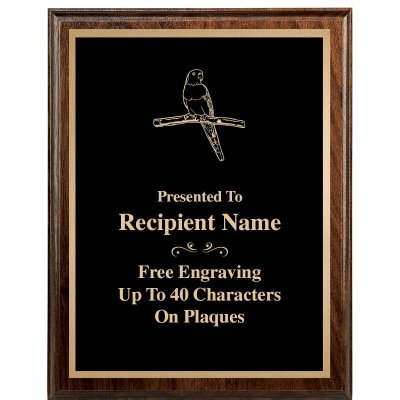 7"X9" WALNUT WOOD PLAQUE