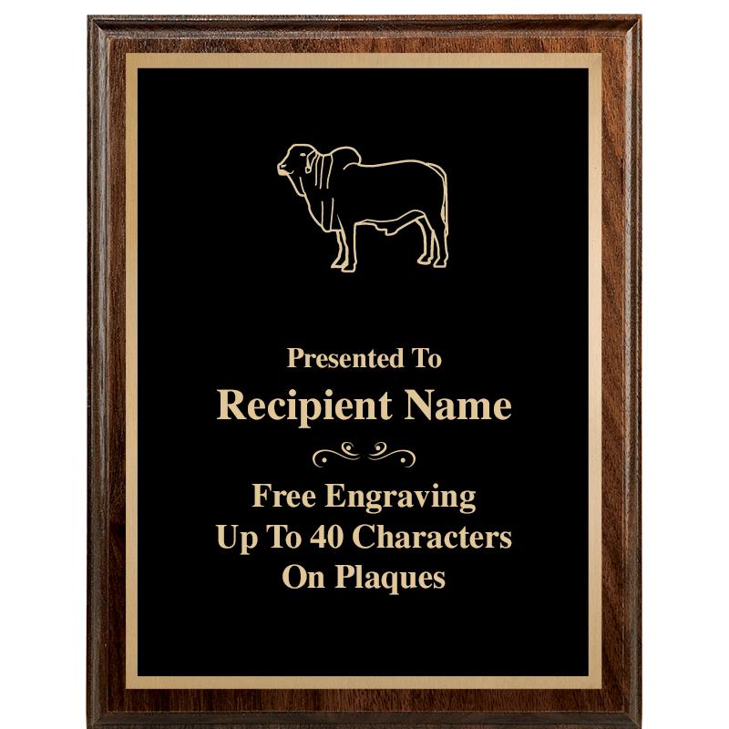 7"X9" WALNUT WOOD PLAQUE