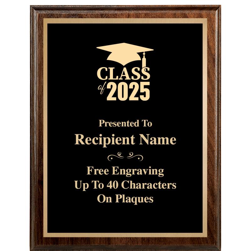 7"X9" WALNUT WOOD PLAQUE