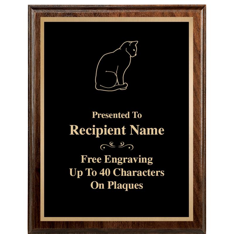 7"X9" WALNUT WOOD PLAQUE