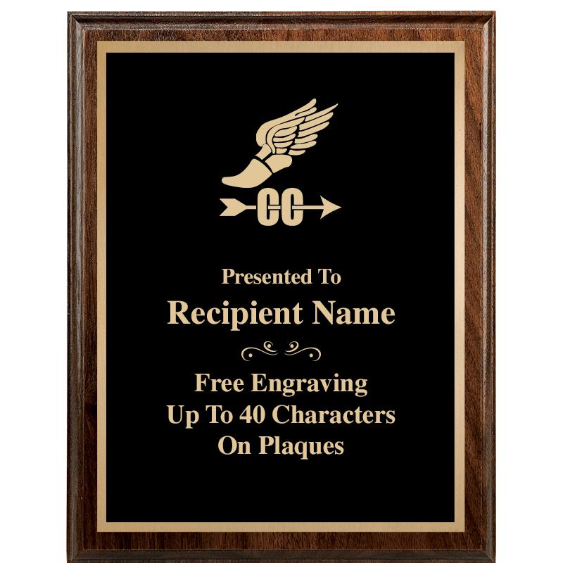 7"X9" WALNUT WOOD PLAQUE