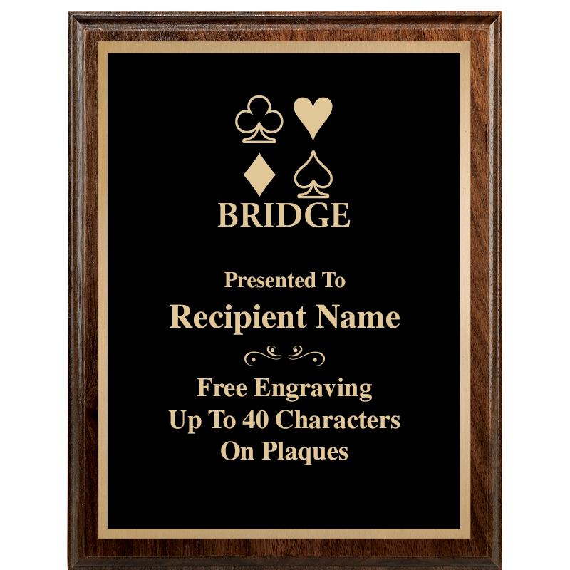 7"X9" WALNUT WOOD PLAQUE