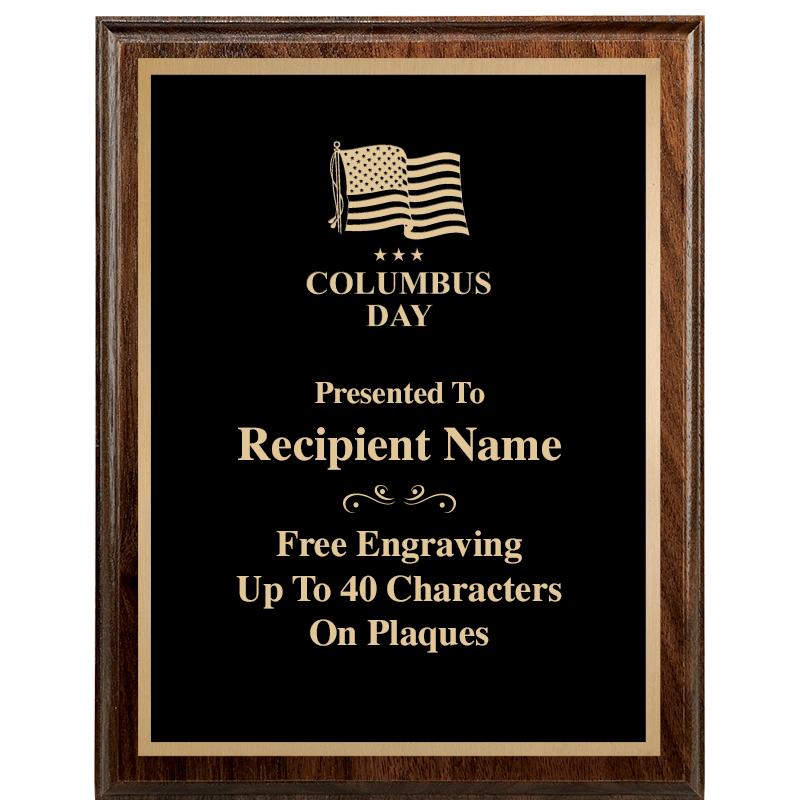 7"X9" WALNUT WOOD PLAQUE