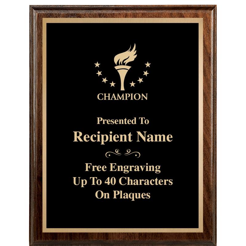 7"X9" WALNUT WOOD PLAQUE