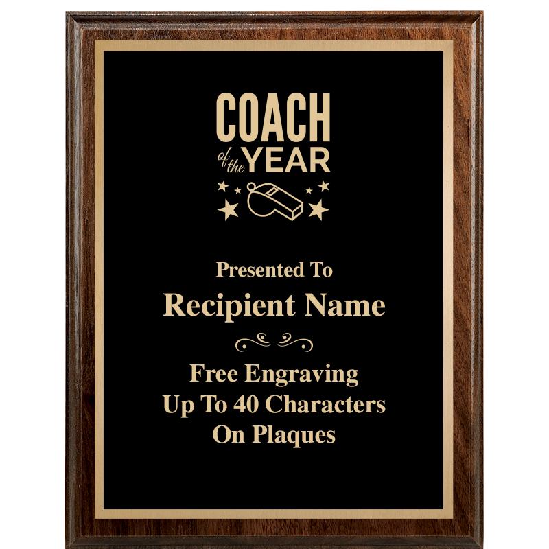 7"X9" WALNUT WOOD PLAQUE