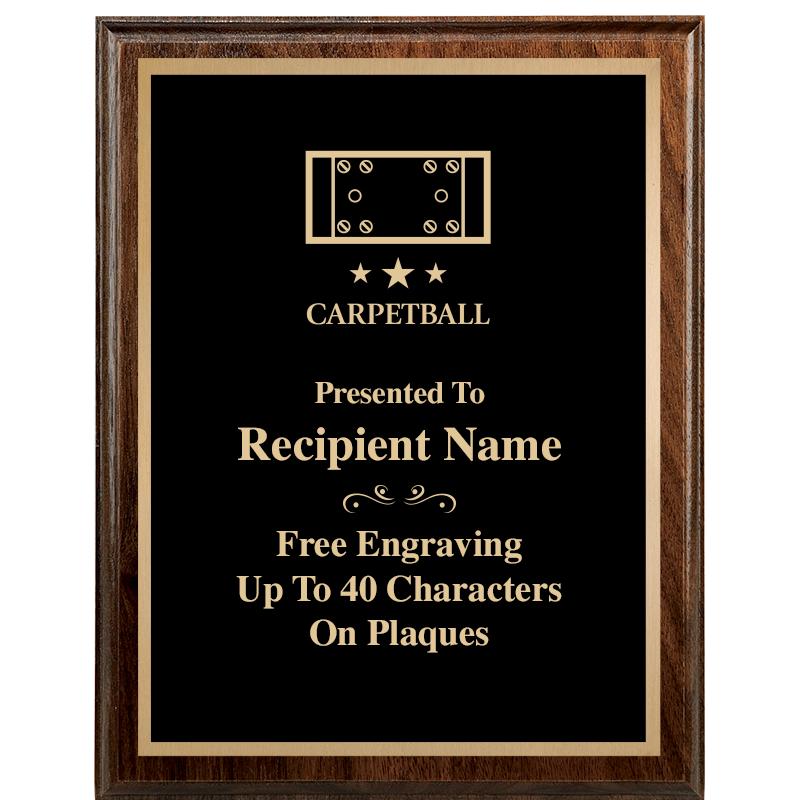 7"X9" WALNUT WOOD PLAQUE