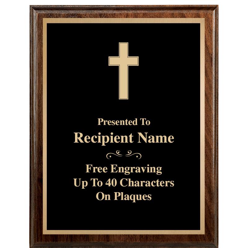 7"X9" WALNUT WOOD PLAQUE