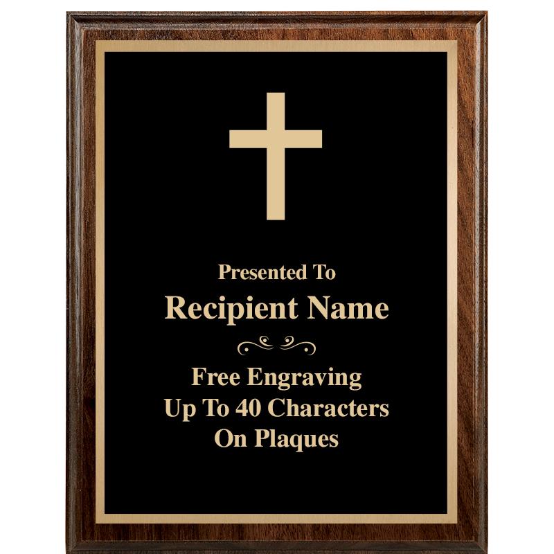 7"X9" WALNUT WOOD PLAQUE