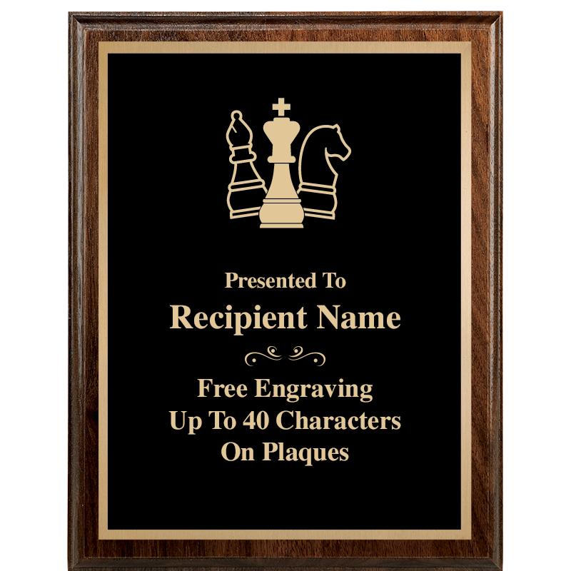 7"X9" WALNUT WOOD PLAQUE