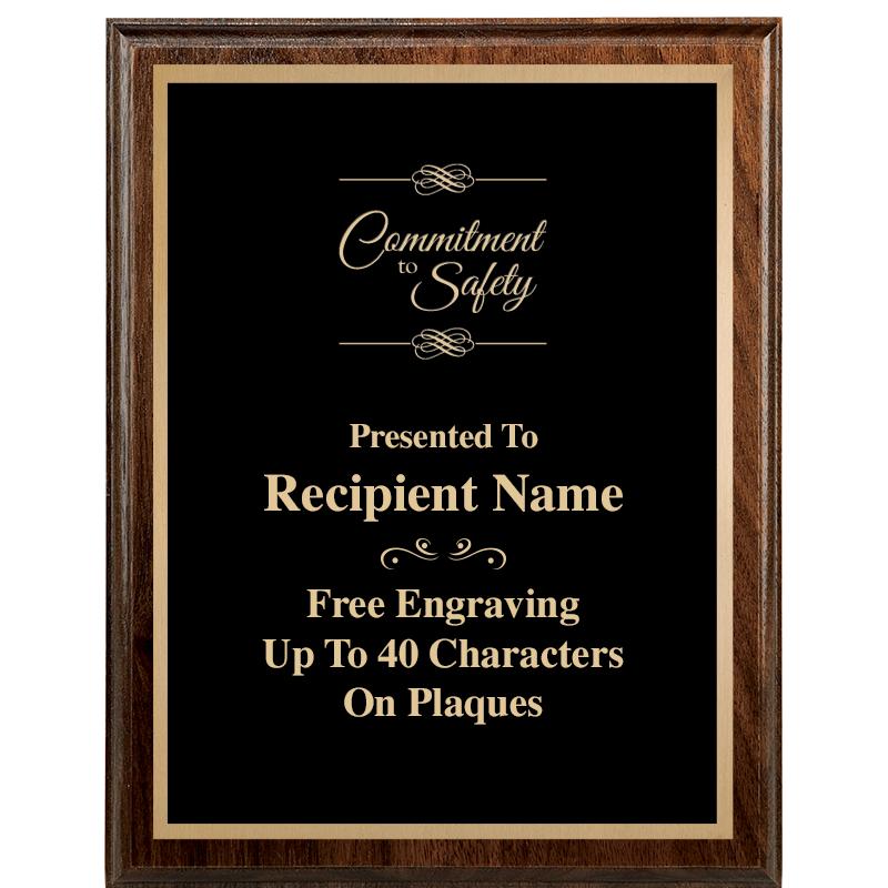 7"X9" WALNUT WOOD PLAQUE