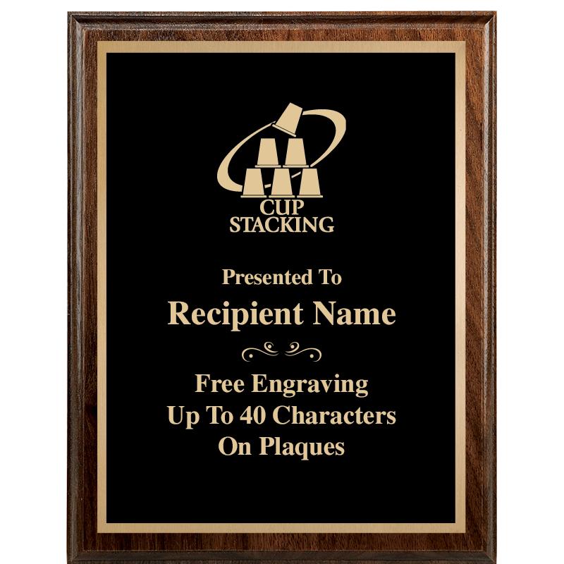 7"X9" WALNUT WOOD PLAQUE