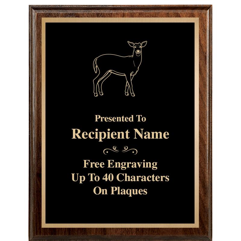 7"X9" WALNUT WOOD PLAQUE