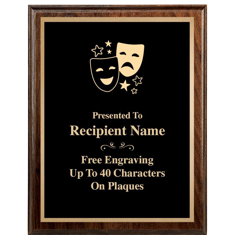 7"X9" WALNUT WOOD PLAQUE