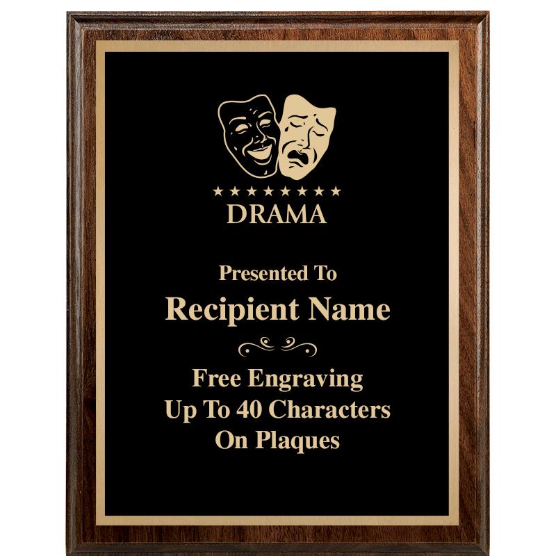 7"X9" WALNUT WOOD PLAQUE