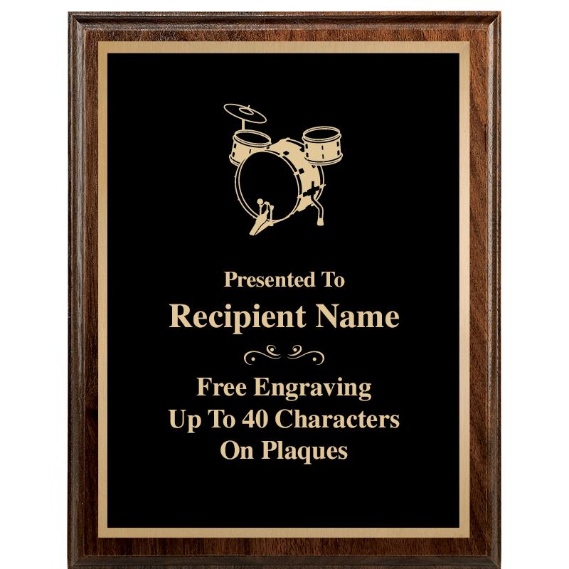 7"X9" WALNUT WOOD PLAQUE