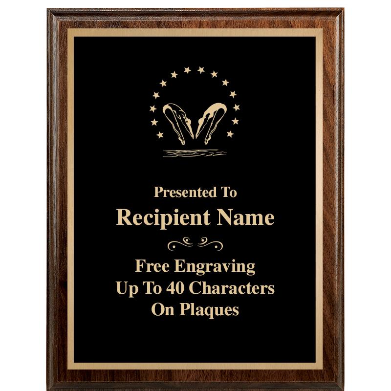 7"X9" WALNUT WOOD PLAQUE