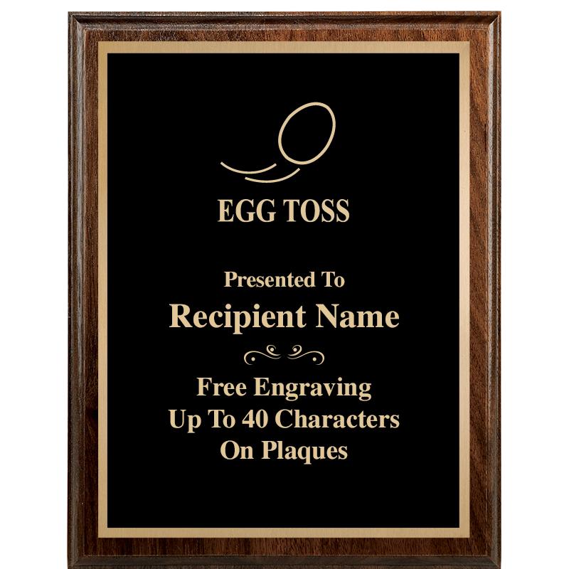 7"X9" WALNUT WOOD PLAQUE