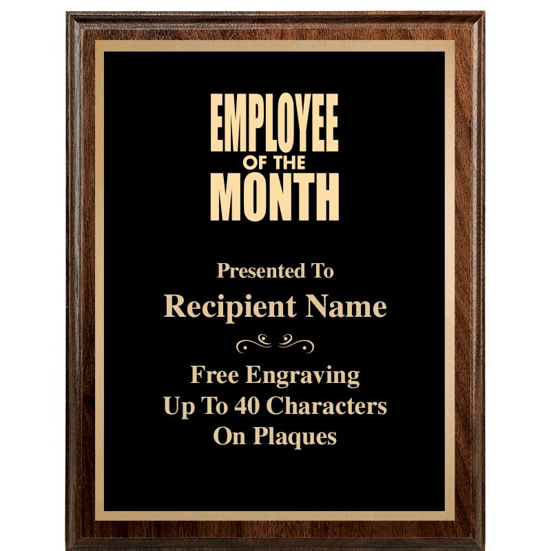 7"X9" WALNUT WOOD PLAQUE