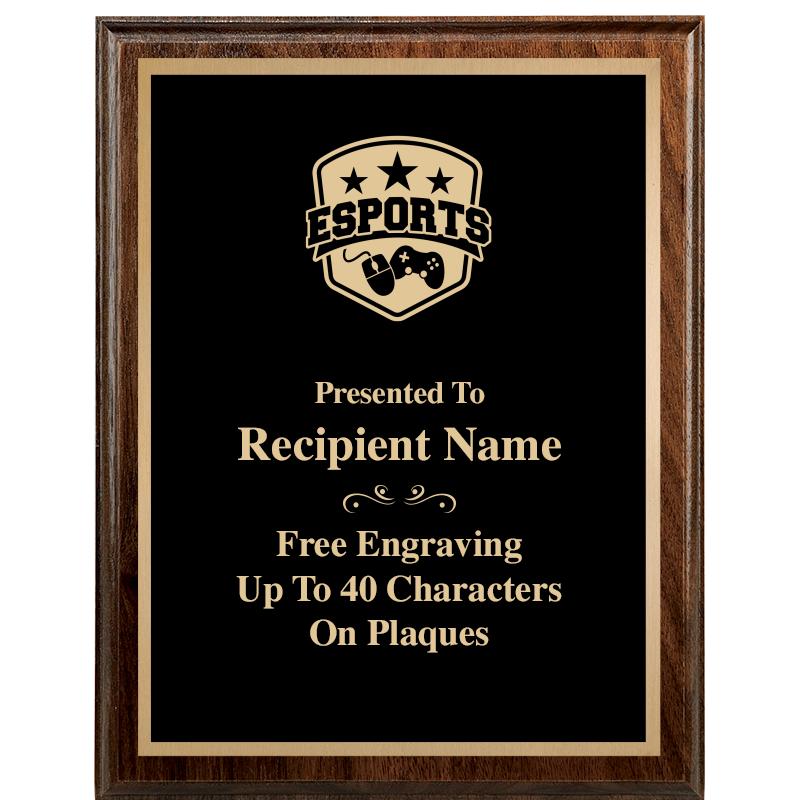 7"X9" WALNUT WOOD PLAQUE