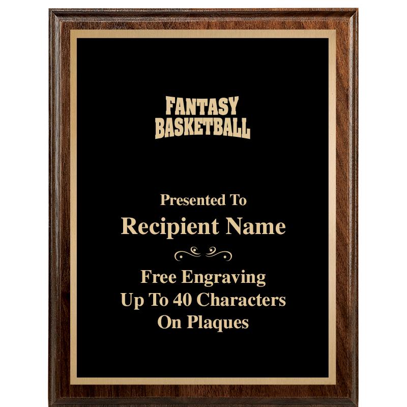 7"X9" WALNUT WOOD PLAQUE