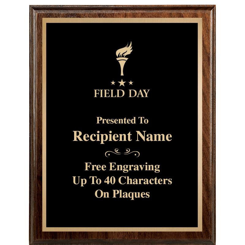 7"X9" WALNUT WOOD PLAQUE