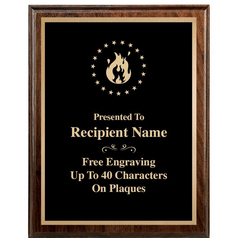 7"X9" WALNUT WOOD PLAQUE