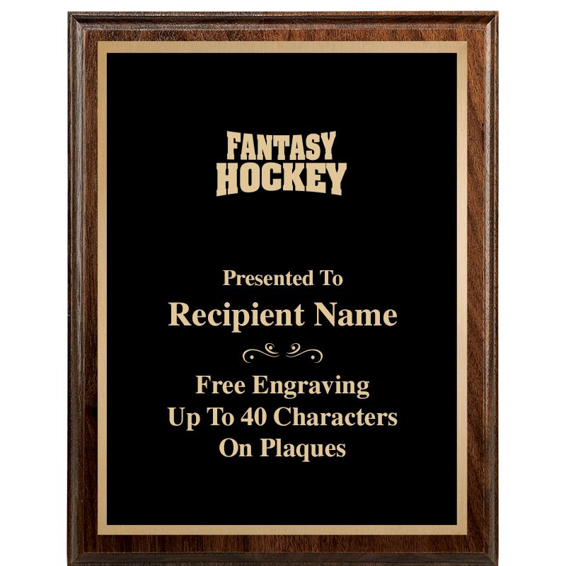 7"X9" WALNUT WOOD PLAQUE