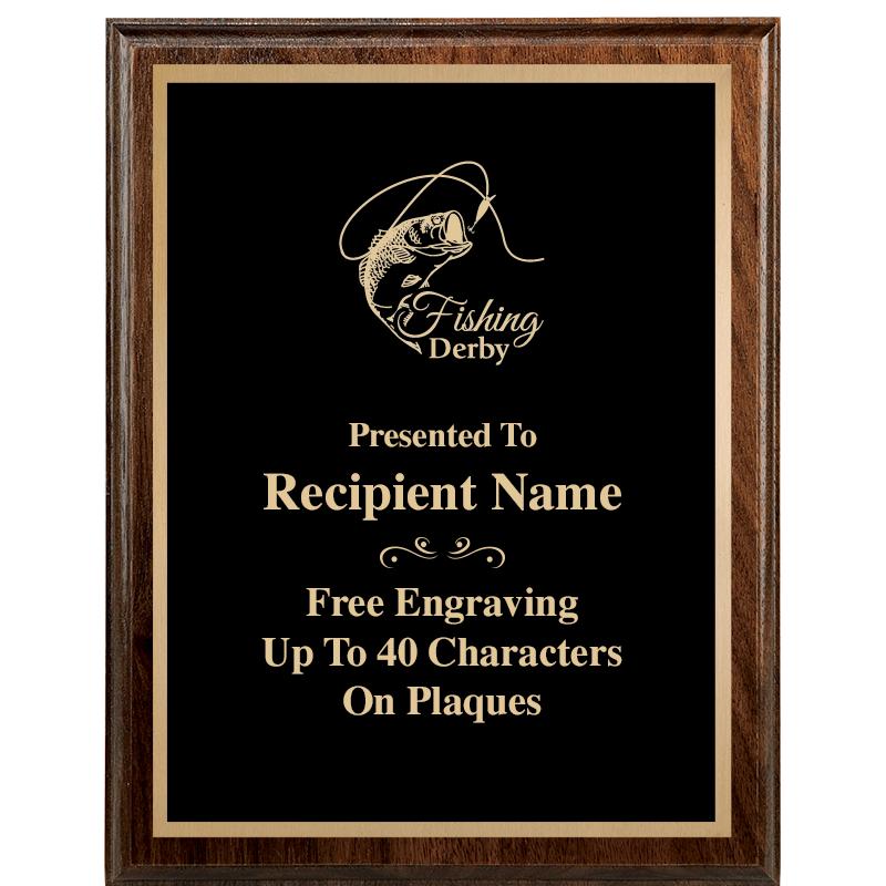 7"X9" WALNUT WOOD PLAQUE