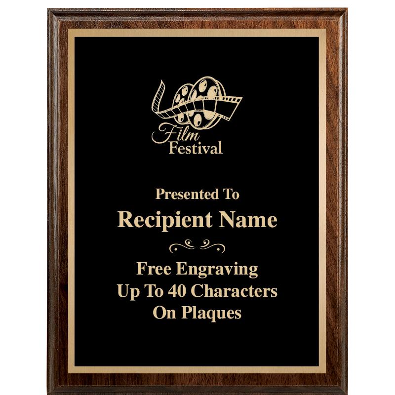 7"X9" WALNUT WOOD PLAQUE