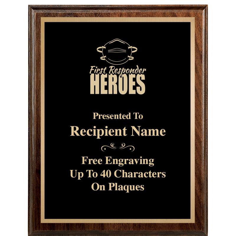 7"X9" WALNUT WOOD PLAQUE