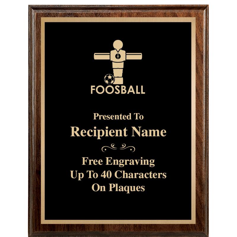 7"X9" WALNUT WOOD PLAQUE