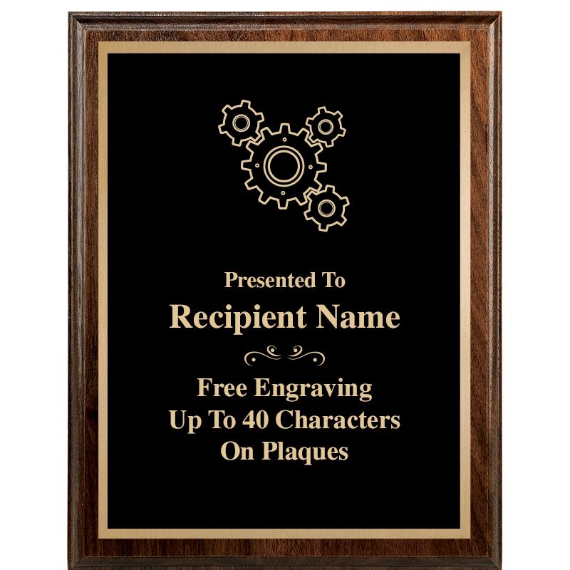 7"X9" WALNUT WOOD PLAQUE