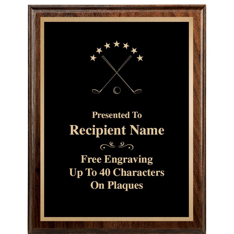 7"X9" WALNUT WOOD PLAQUE