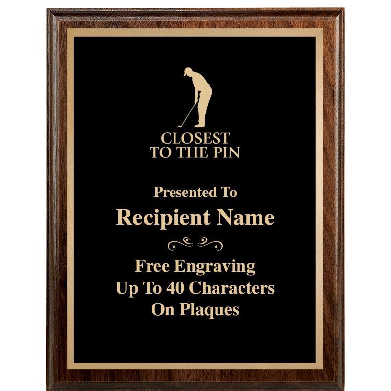 7"X9" WALNUT WOOD PLAQUE