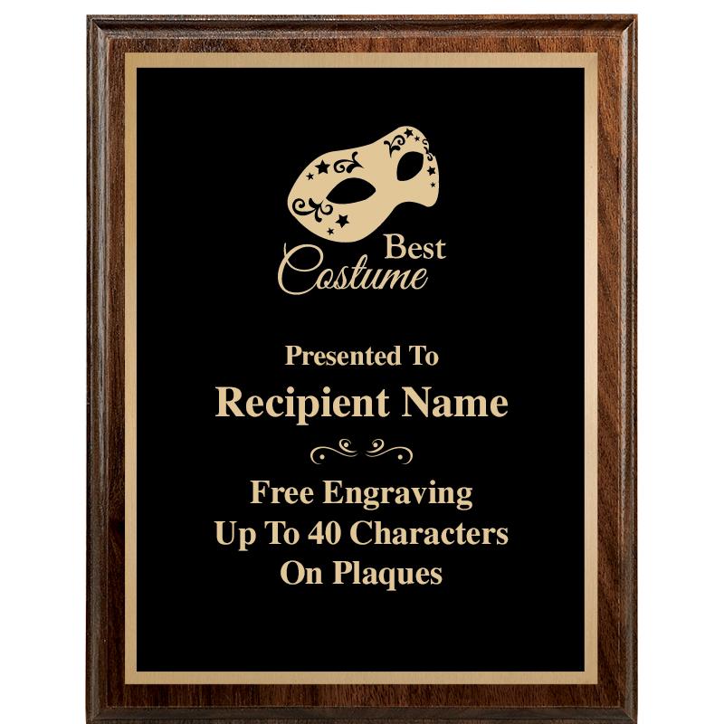 7"X9" WALNUT WOOD PLAQUE