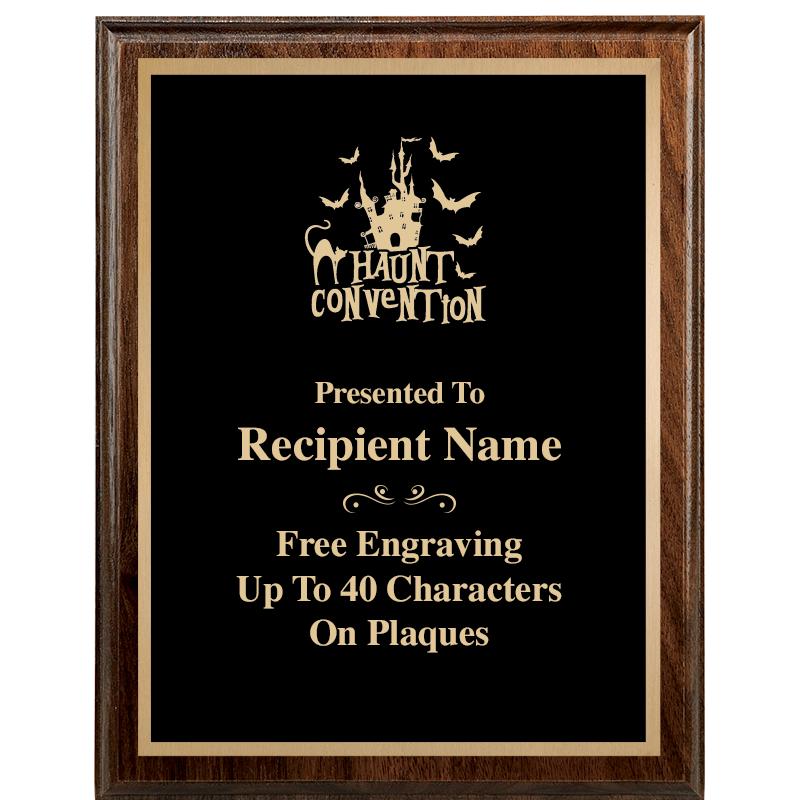 7"X9" WALNUT WOOD PLAQUE