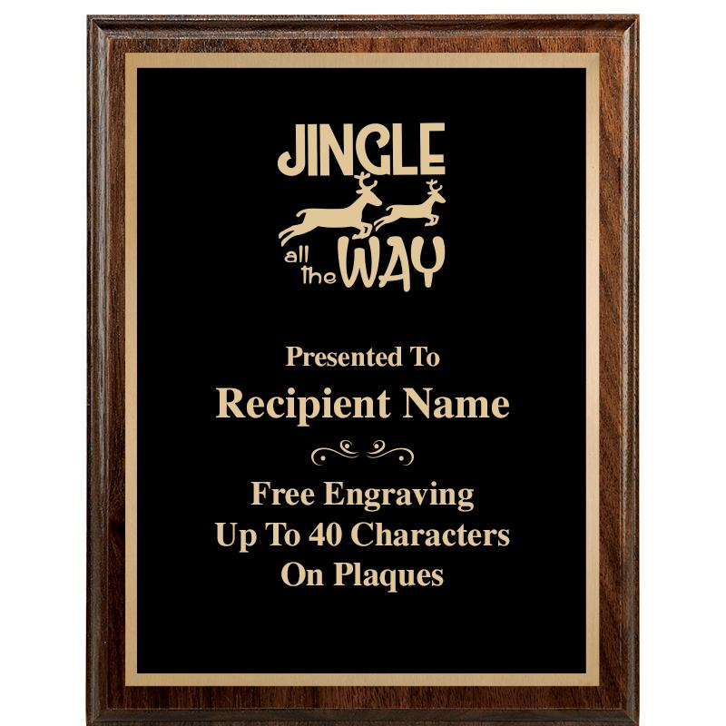 7"X9" WALNUT WOOD PLAQUE