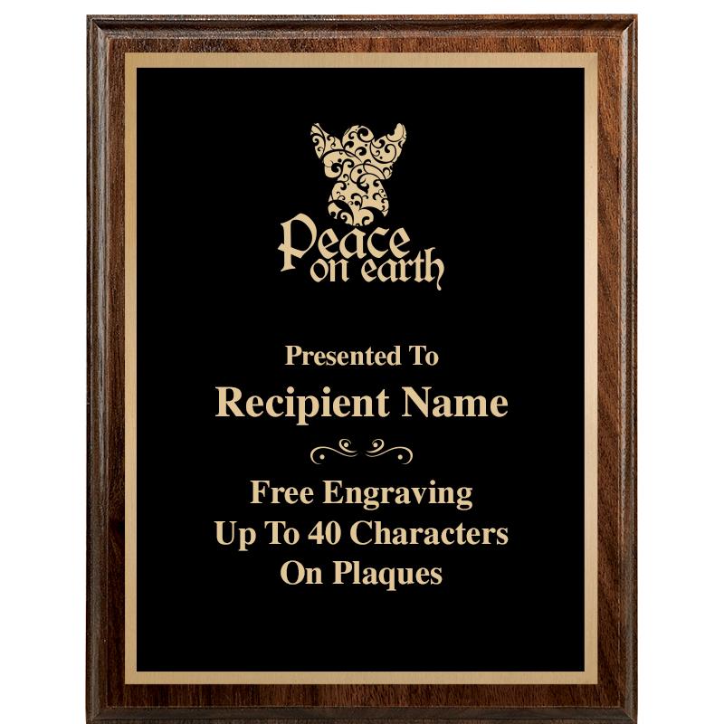 7"X9" WALNUT WOOD PLAQUE