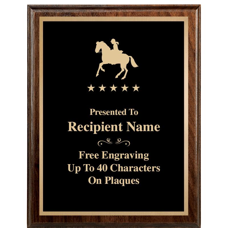 7"X9" WALNUT WOOD PLAQUE