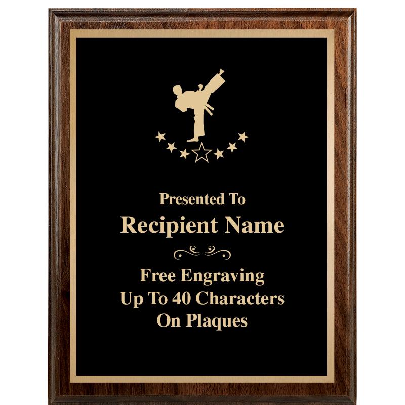 7"X9" WALNUT WOOD PLAQUE