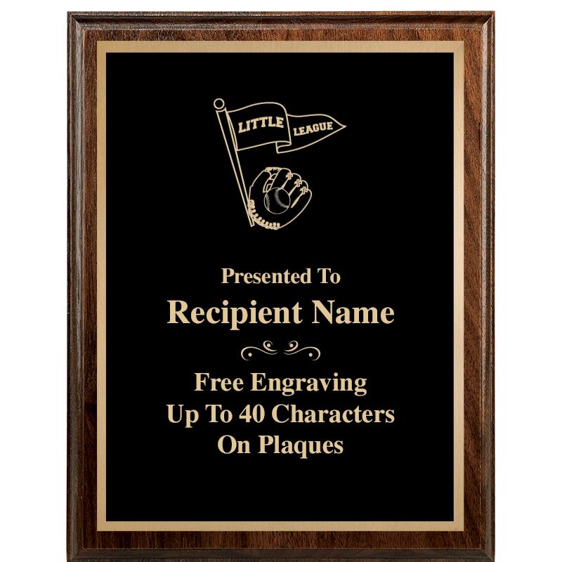 7"X9" WALNUT WOOD PLAQUE