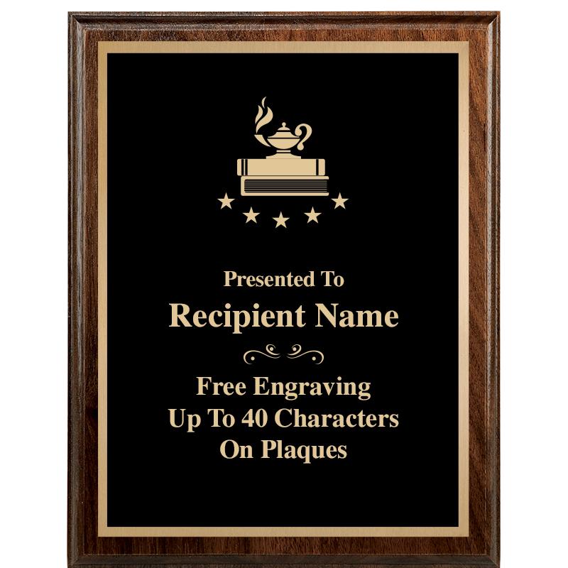 7"X9" WALNUT WOOD PLAQUE