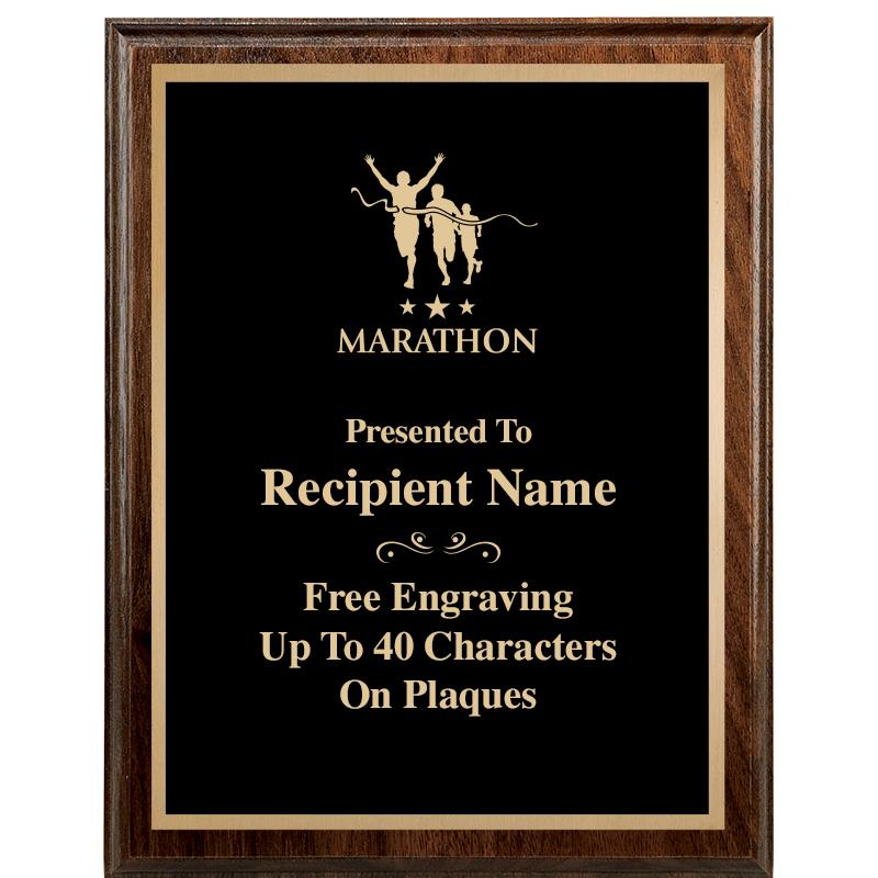 7"X9" WALNUT WOOD PLAQUE